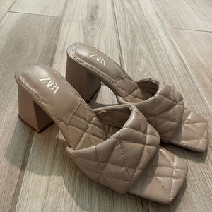 Zara puffy block heel